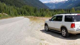 SUV On Mountain Road