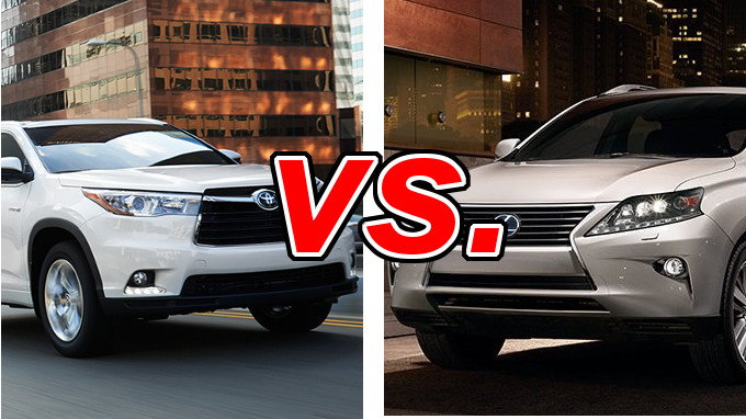 compare toyota highlander and lexus rx #5