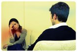 girl sitting in therapist office