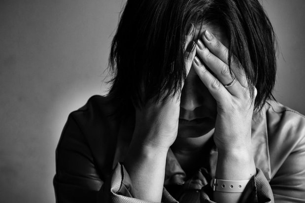 depressed woman
