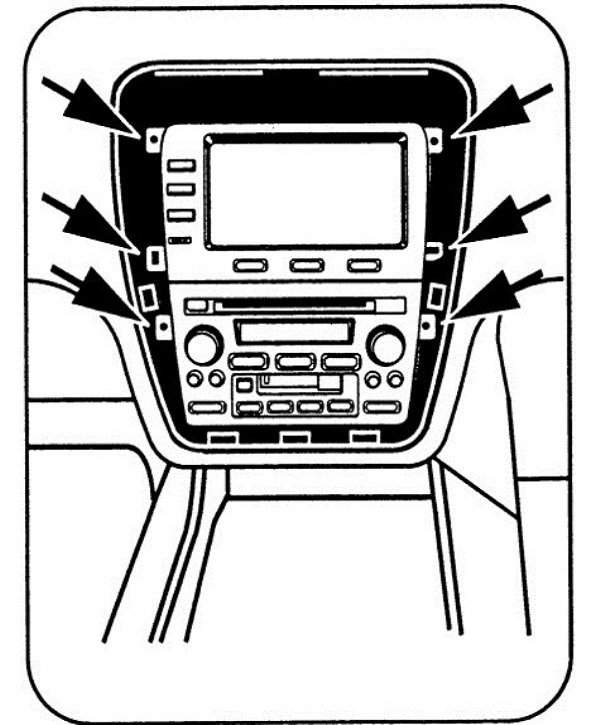 Remove the screws from the radio and display