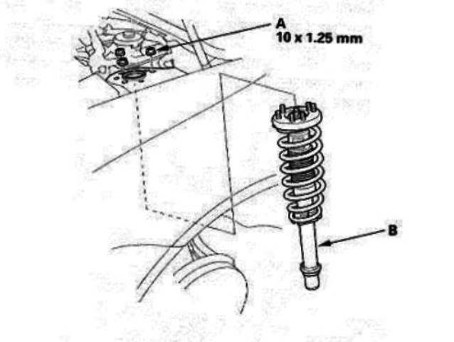 Unbolt the upper shock mount bolts
