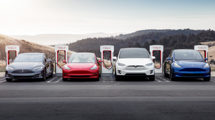 Tesla Models at Charging Station