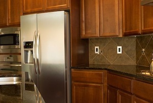 refrigerator in kitchen