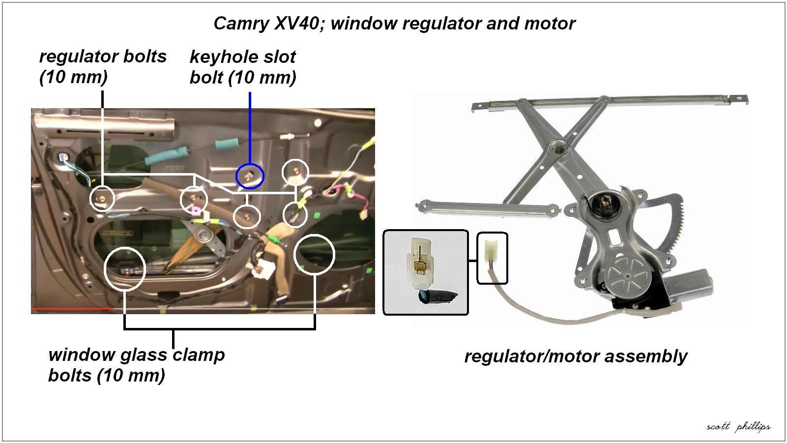 Toyota Camry 2007 2011 How to Replace Power Window Actuator Camryforums