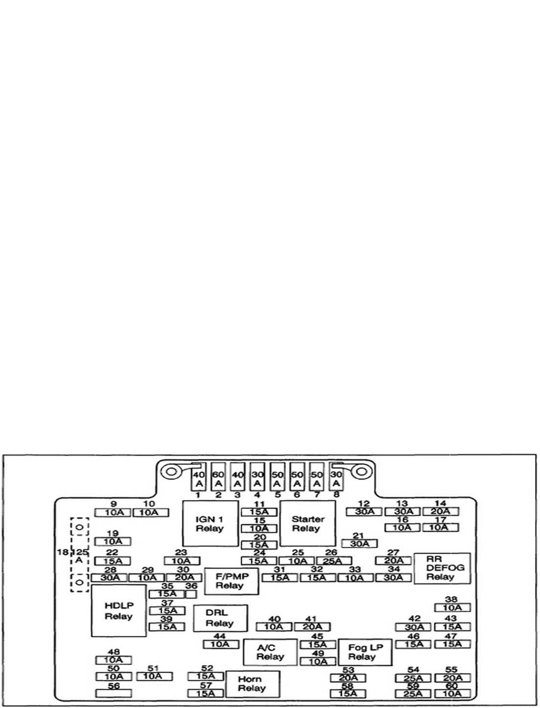 Solved 2004 Trailblazer Fuse Box Picture Fixya