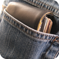 image of a wallet in a jean pocket