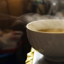 steaming soup