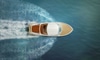 a birdseye view of a boat on the water