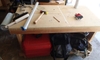 Workbench with tools laying on top