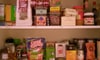 pantry shelves full of items