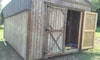 Shed with plywood siding