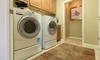 A front loading washer and dryer.