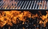 A close up of a grill.