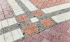 brick pavers with built-in design