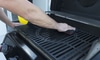 Wiping a grill