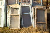Stack of old windows