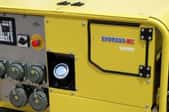 A yellow portable power generator