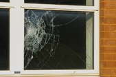 Window with broken glass