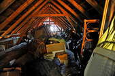 A junk-filled attic.