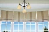 roman shades in a white room