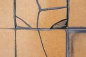 damaged ceramic tile