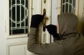 burglar at house door