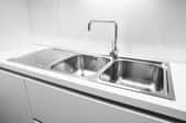 stainless steel sink and faucet