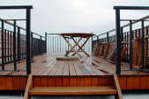 A redwood deck.
