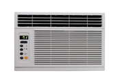 An air conditioner on a white background.
