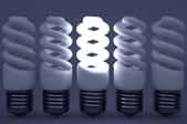 A row of light bulbs.