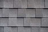 Shingles on a roof.