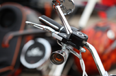 Motorcycle throttle on the handlebars