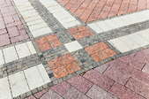 brick pavers with built-in design