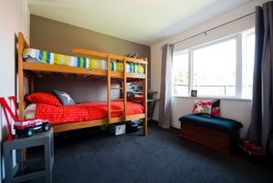 A room with bunk beds.