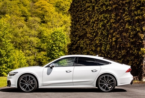 a white car