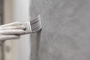 A satin painted wall.