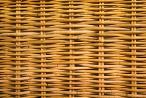 A close-up of wicker.