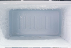 freezer with ice and dripping
