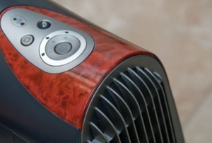 The top and control panel of an air ionizer and purifier.