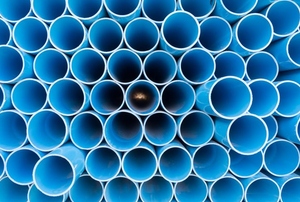 Perforated drainage pipe.