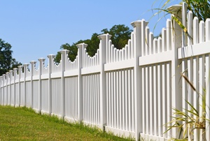A vinyl fence.