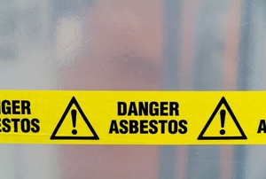 asbestos keep-out yellow tape