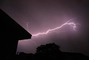 Lightning knocking the power out.