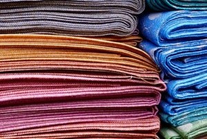 colorful folded silks