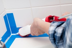 A bathroom remodel project in the works.