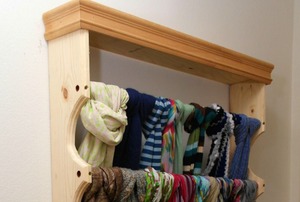 A custom scarf rack.