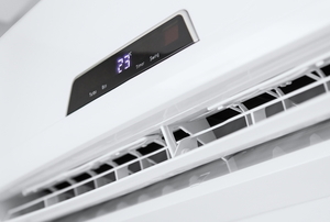 close up view of a ventless wall air conditioner unit