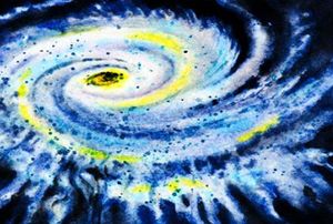 Satellite imagery of a hurricane.