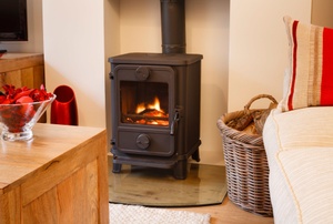 A wood stove.